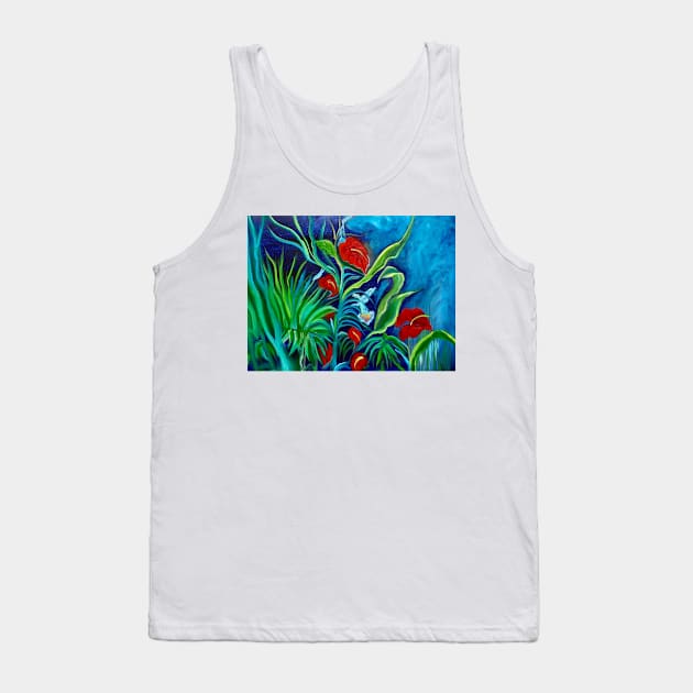 Tropical Flowers Tank Top by jennyleeandjim